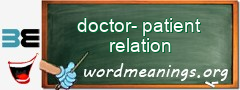 WordMeaning blackboard for doctor-patient relation